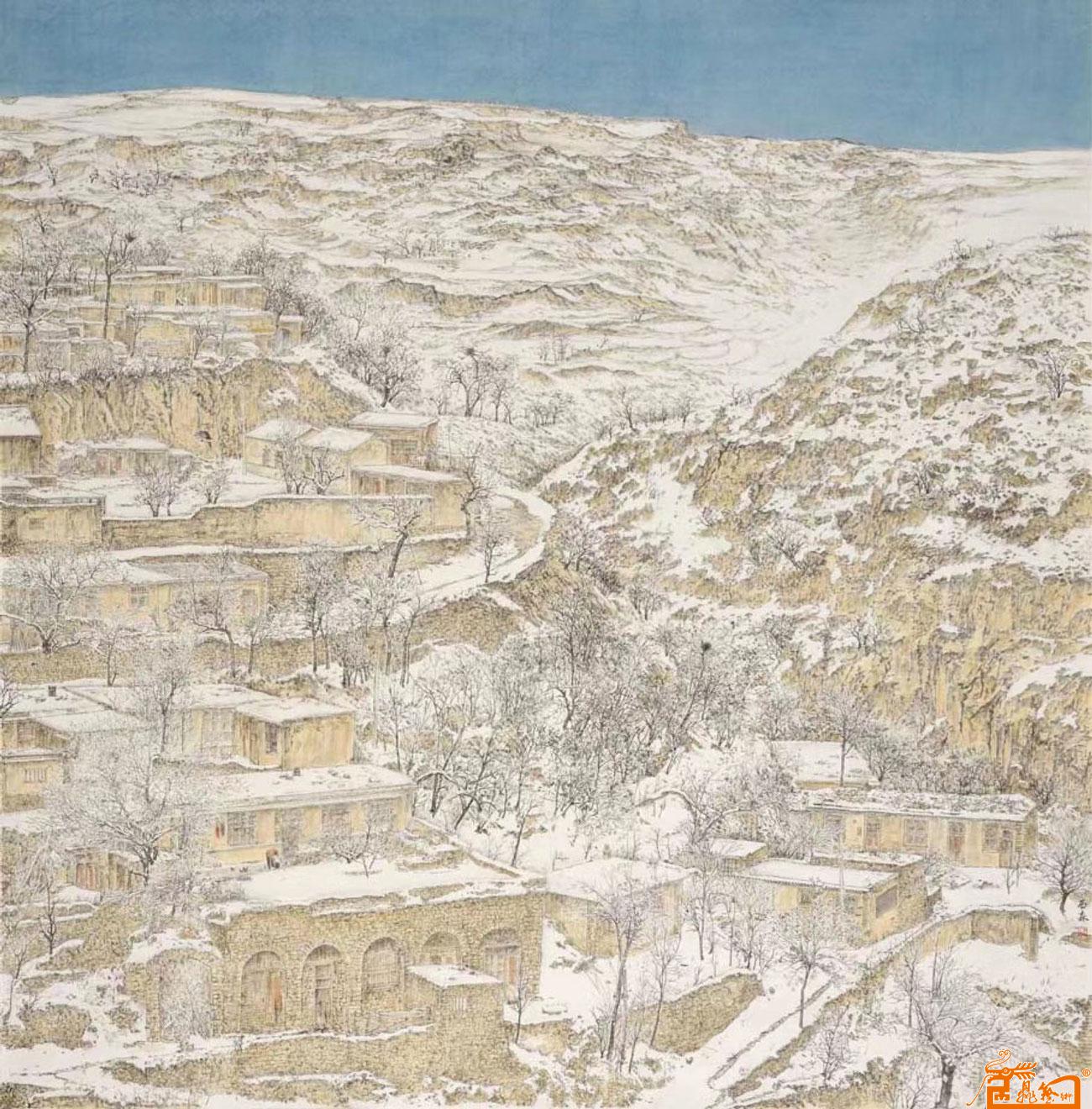 《在那遥远的小山村》——2018年7月，入选第九届民族百花奖全国中国画展